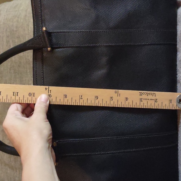 Vintage Bottega Veneta Weekend Bag large tote Travel Bag Black Leather - Picture 14 of 14